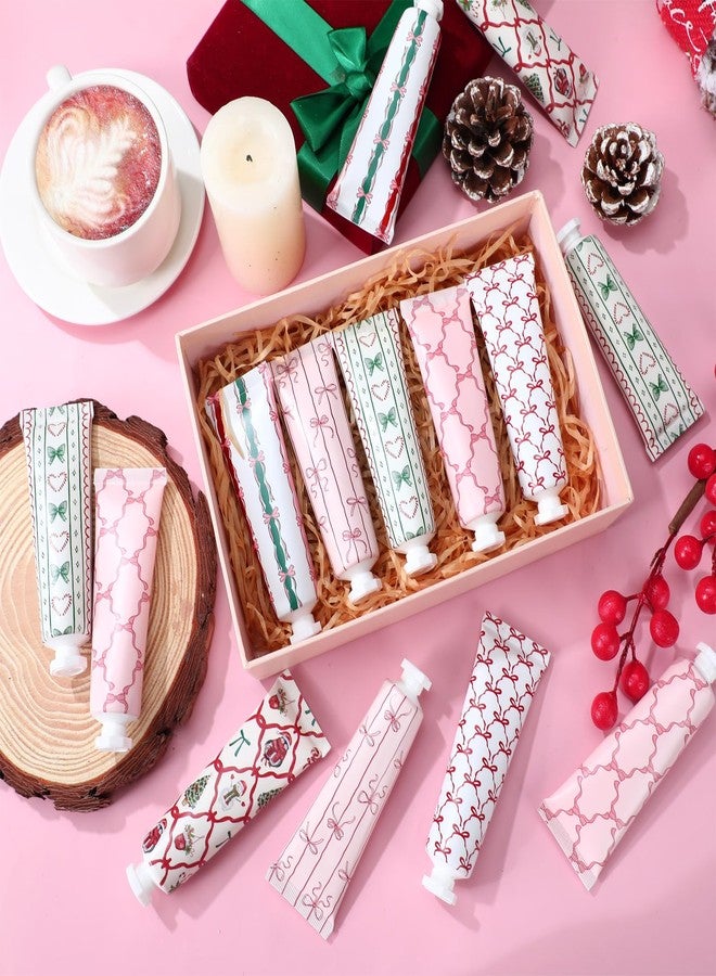 Dimsile 12 Pcs Pink Bow Hand Cream Gifts Bulk Valentine Party Favors for Women Coquette Pink Bow Mini Hand Lotion Travel Size Moisturizer Cream for Dry Cracked Hands Coquette Party Favors for Coworker - Image 5
